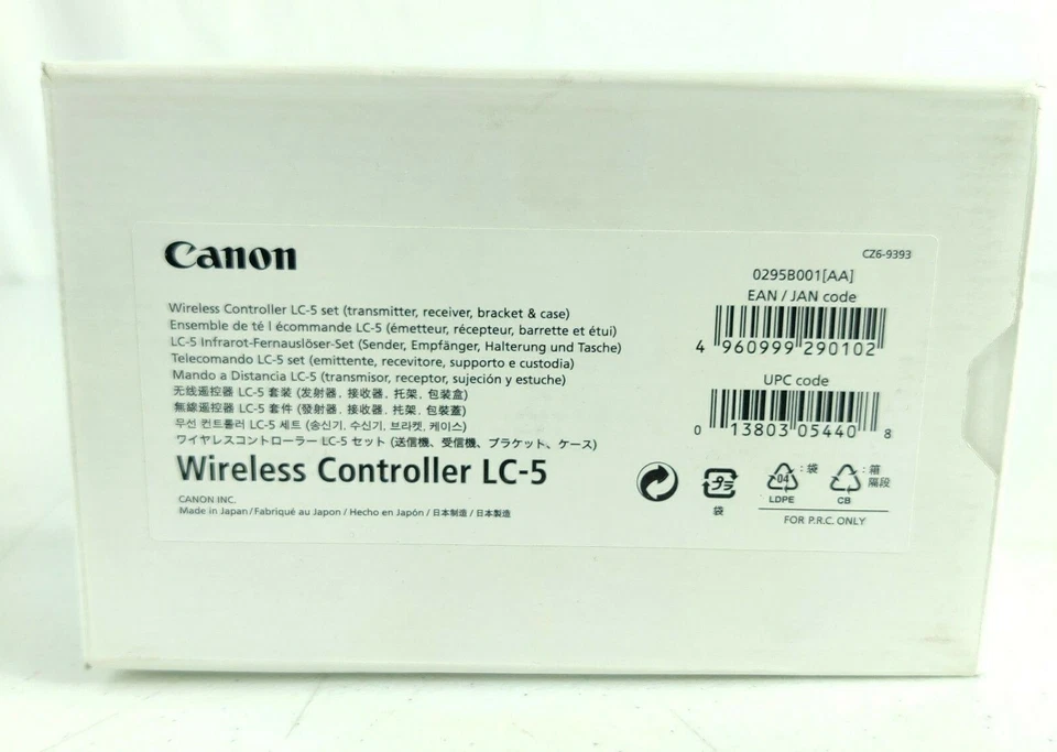 NEW Canon Wireless Controller LC-5 (Transmitter, Receiver, Bracket, Case) - Image 1 of 1