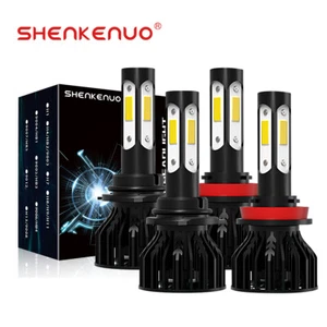 4-Side Luces Fuertes Para Auto Coche Luz Carro Bulbs H11 + 9005 LED Super Blanco - Picture 1 of 10