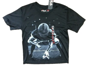 Fila Sport Football Black Polyester Shirt - Boy's Size S - NEW $20 - Picture 1 of 2