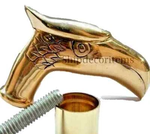 Vintage Cane Walking Stick New Antique Eagle Head For Solid Brass handle gift - Picture 1 of 5