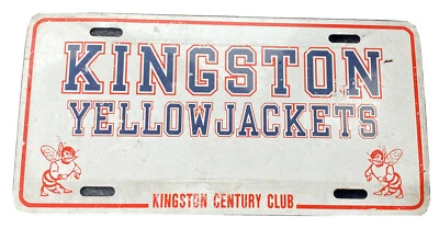 Vintage Kingston Yellow Jackets car tag   kingston century club  Kingston TN - Image 1 of 2