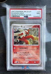 Pokemon Card - PSA 9 - BLAZIKEN Holo 1st Ed #307 - 2007 JP D&P Moonlit Pursuit - Picture 1 of 2