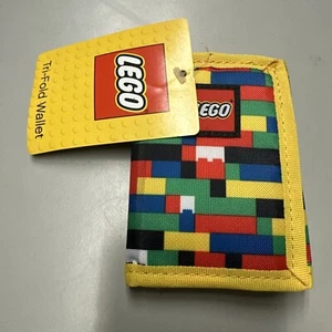LEGO Trifold Wallet Hook & Loop Primary Colors Lego Bricks Brand NEW w Tags - Picture 1 of 3