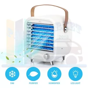 Air Conditioner Fan Personal Desk Fan Space Air Portable Mini Cooling Fan Cooler - Picture 1 of 7