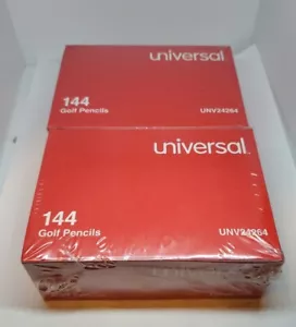 2 Universal 144 Golf Pencils UNV24264 NEW 288 Pencils Total - Picture 1 of 3