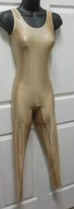 Hologram foiled Tank Unitard Ladies sizes Body Wrappers Color Nude Nylon Spandex - Picture 1 of 6