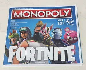 Monopoly Fortnite Board Game Toy Instruction Booklet Replacement Part Piece - Picture 1 of 4
