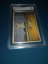 1953 Bowman #33 Peewee Reese GRADED GMA 1.5  HOF Brooklyn Dodgers Card RARE Card