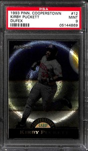 1993 PINNACLE COOPERSTOWN DUFEX #12 KIRBY PUCKETT PSA 9 05144869