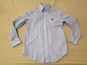 Boys Polo Ralph Lauren Dress Shirt 8 Blue Cotton Button - Picture 1 of 4