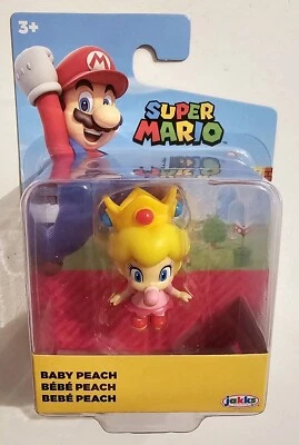WORLD OF NINTENDO SUPER MARIO 2.5" BONECO BEBÊ PÊSSEGO NOVO EM FOLHA FRETE RÁPIDO  - Imagem 1 de 4