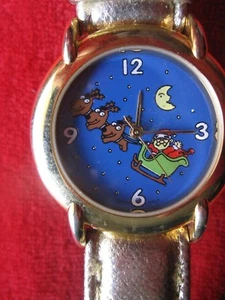 Santa's Sleigh Reindeer Watch  Japan Movement - Picture 1 of 12