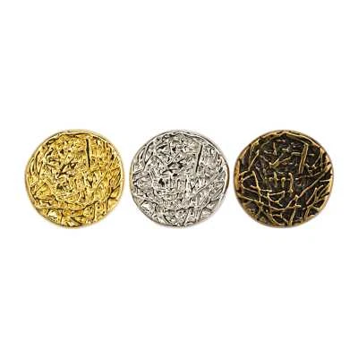 5pcs Vintage Abstract Pattern Metal Button for Clothing, Crafts, DIY Projects - Image 1 of 3