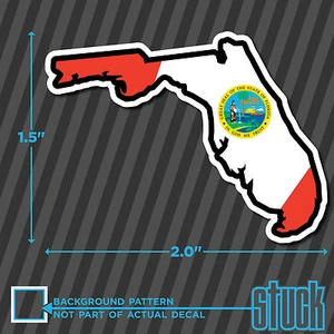 Florida State Flag Small - 2"- printed vinyl decal sticker hard hat helmet FL - Picture 1 of 1