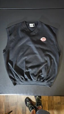 2001 Cincinnati Reds Puma Black L Sweater Vest - Image 1 of 4