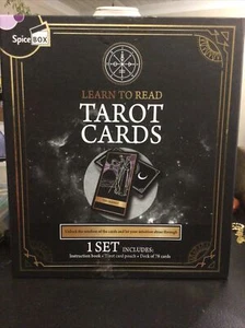 Spice Box "Learn to read Tarot Cards" instruction book, 78 card deck, card pouch - Picture 1 of 3