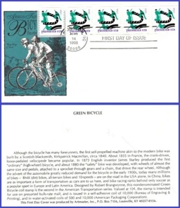 Bicicleta moderna USA3 #3228 Pl #111 U/A ARTMASTER FDC PNC5 s/a - Imagen 1 de 1