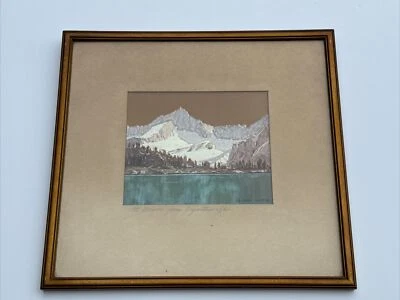 PINTURA LELAND CURTIS PAISAJE ANTIGUO LISTADO FAMOSO MT CERVECERO VISTA AÑOS 20 Foto 1 de 4