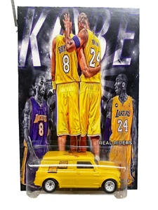 Hot Wheels CUSTOM '67 AUSTIN MINI VAN Lakers Kobe Bryant Real Riders 1/5 Made! - Picture 1 of 5