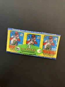 1979 Topps Baseball Wax Pack Sealed 3-Pack Grocery Tray Set - Picture 1 of 4