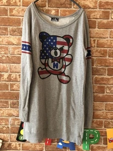 Hysteric Glamour F**k Bear Trainer Hoodie Unisex Gray Size M Used - Picture 1 of 3