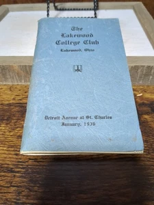 Lakewood College Club Ohio 1936 Verfassung Satzung Dienstplan organisiert 1926 - Bild 1 von 6