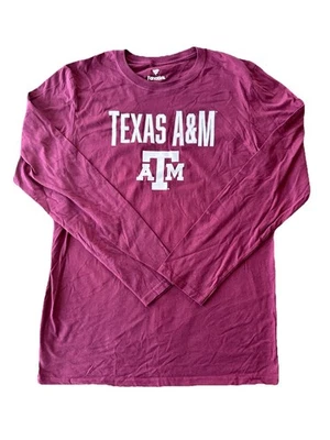 Texas A&M Aggies Long Sleeve Maroon Logo Shirt Size Medium New NCAA Fanatics - Image 1 of 4