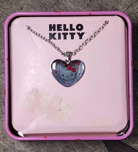 Hello Kitty Girls Valentines Day Heart Pendant STAINLESS STEEL Necklace NWT $35 - Picture 1 of 6