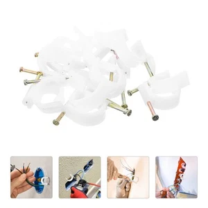 50 Pcs Crochet De Carte Bord Tuyau -câbles Clips Organisateurs - Photo 1/12