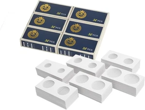 300PCS Coin Flips in 6 Sizes Cardboard Coin Holders for Colletors 2x2 inch Co... - Picture 1 of 7