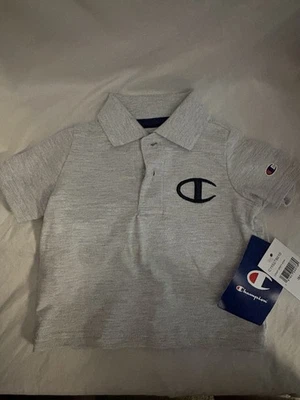 Nuevo con etiquetas Polo Champion Cuello-Talla 3 Meses-Brezo/Gris Claro Foto 1 de 3