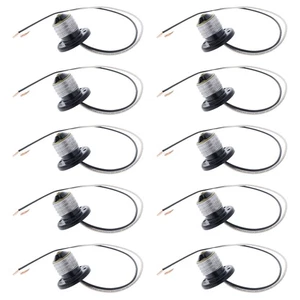 10 Leviton Phenolic Flanged Adapters Male E26 Medium Base 18ga Wire Leads 660W - Picture 1 of 5