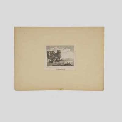 Environ 1830. Terracina Gravure En Cuivre Brienza Graveur Omnibus Pittoresque - Photo 1/2