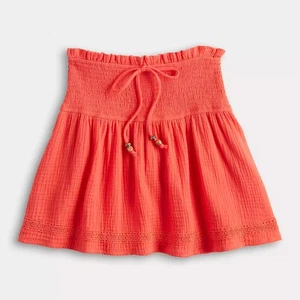 SO Minigonna donna junior pizzo orlo corallo fumè XS NUOVA CON ETICHETTE - Foto 1 di 10