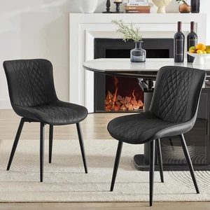 Dining Chairs Set of 2/4/6,Dining Room Chairs Elegant Design Fabric Upholstered - Picture 1 of 28