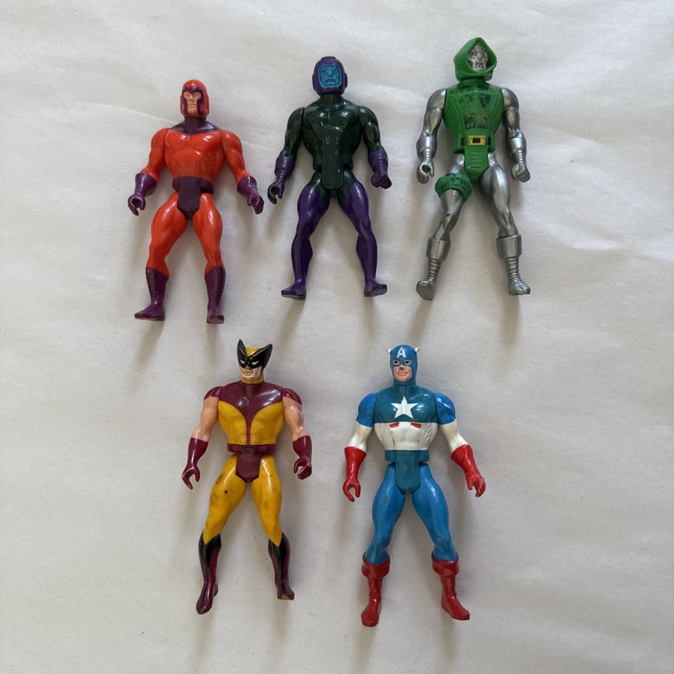 Mattel Marvel Secret Wars Kang Captain America Wolverine Magneto LOT OF 5 Figure - Image 1 of 1
