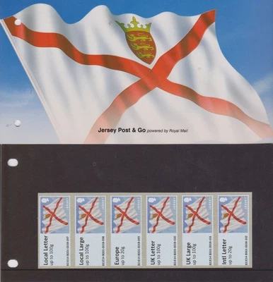 GB JERSEY 2014 Post and Go/Jersey Saltire State Flag Pk B2JE14 B001 007-012 MNH - Image 1 of 4