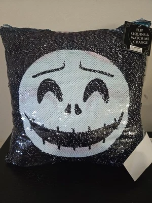 Nightmare Before Christmas Disney Sally & Jack Sequin Pillows Halloween 25 YEARS - Image 1 of 4