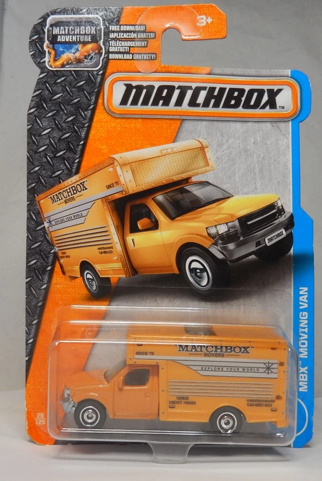 Matchbox MBX Moving Van Orange Matchbox Movers Card - Image 1 of 1