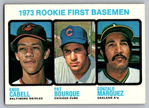1973 TOPPS #605 ENOS CABELL/PAT BOURQUE/GONZALO MARQUEZ ROOKIES - Picture 1 of 3