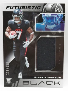 2023 Panini Black Futuristic Jerseys #FUT-25 Bijan Robinson /150 (RC, MEM) 🔥🔥 - Picture 1 of 2