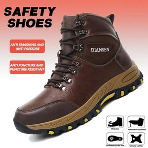 Waterproof Work Boots Mens Safety Shoes Steel Toe Botas De Trabajo Para Hombre - Picture 1 of 26