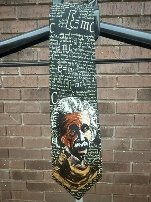 Corbata Nerd Albert Einstein Científico Química Seda Novedad Keith Daniels Foto 1 de 4