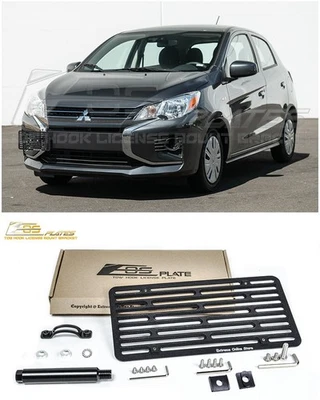 EOS Plate For 14-24 Mitsubishi Mirage Full Sized Front Tow Hook License Mount - Image 1 of 4