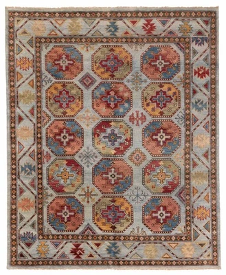 Alfombra tradicional vintage anudada a mano alfombra de lana oriental de 8'0" x 9'10" Foto 1 de 4