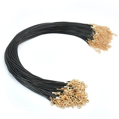 200 Piezas Collar Cuero Encerado Cordón con Cierres, Collar Cuerda Trenzada con L... Foto 1 de 4