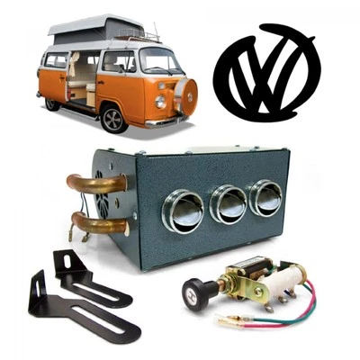 Volkswagen VW Under Dash Heater Box Assembly Copper Fittings 23-window split Bus - Image 1 of 4