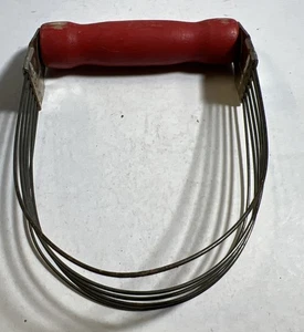 Vintage Androck Pastry Dough Blender Cutter Whisk Red Wood Handle - Picture 1 of 5