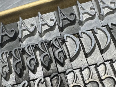 M418B Metal Letterpress Type - Reiner Script Caps  - 30 pt  - 345+ - Image 1 of 4
