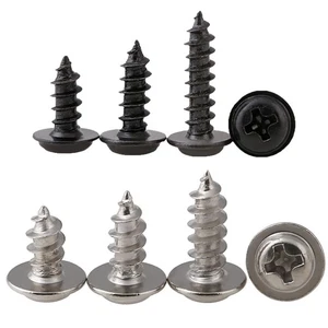 Flanged Tappers Self Tapping Screws M1.2-M4 All Size Phillips Drive Wood Screws - Picture 1 of 7